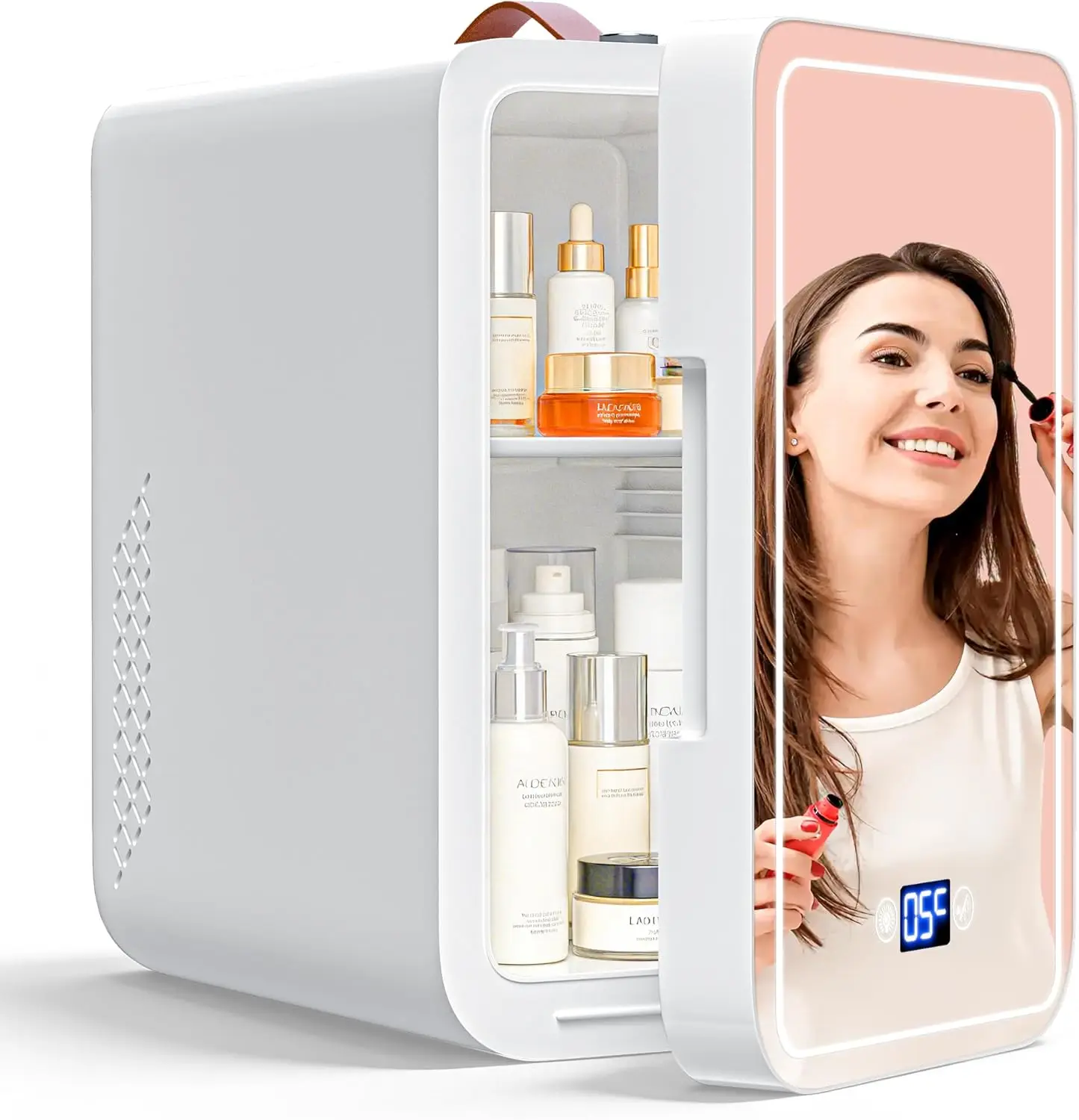 6L Mini Fridge with LED Mirror, Cooling & Warming, AC/DC Portable for Skincare, Drinks, Car, Office
6L Mini Fridge with LED Mirror, Cooling & Warming, AC/DC Portable for Skincare, Drinks, Car, Office