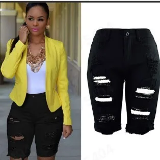 Casual Women's High Waist Jeans Shorts Ripped Distressed Denim Short Pants Blue Slim Fit with Cuffed Hem and Front Pocket
Casual Women's High Waist Jeans Shorts Ripped Distressed Denim Short Pants Blue Slim Fit with Cuffed Hem and Front Pocket