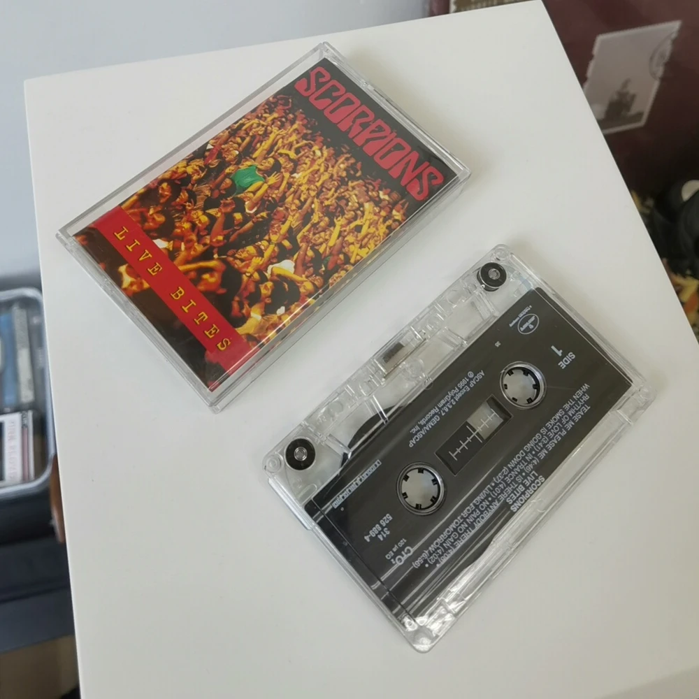 Hard Rock Scorpions Achim Kirschning Music Tape Live Bites Album Rhythm Of Love Cassettes Cosplay Walkman Car Soundtracks Box
Hard Rock Scorpions Achim Kirschning Music Tape Live Bites Album Rhythm Of Love Cassettes Cosplay Walkman Car Soundtracks Box