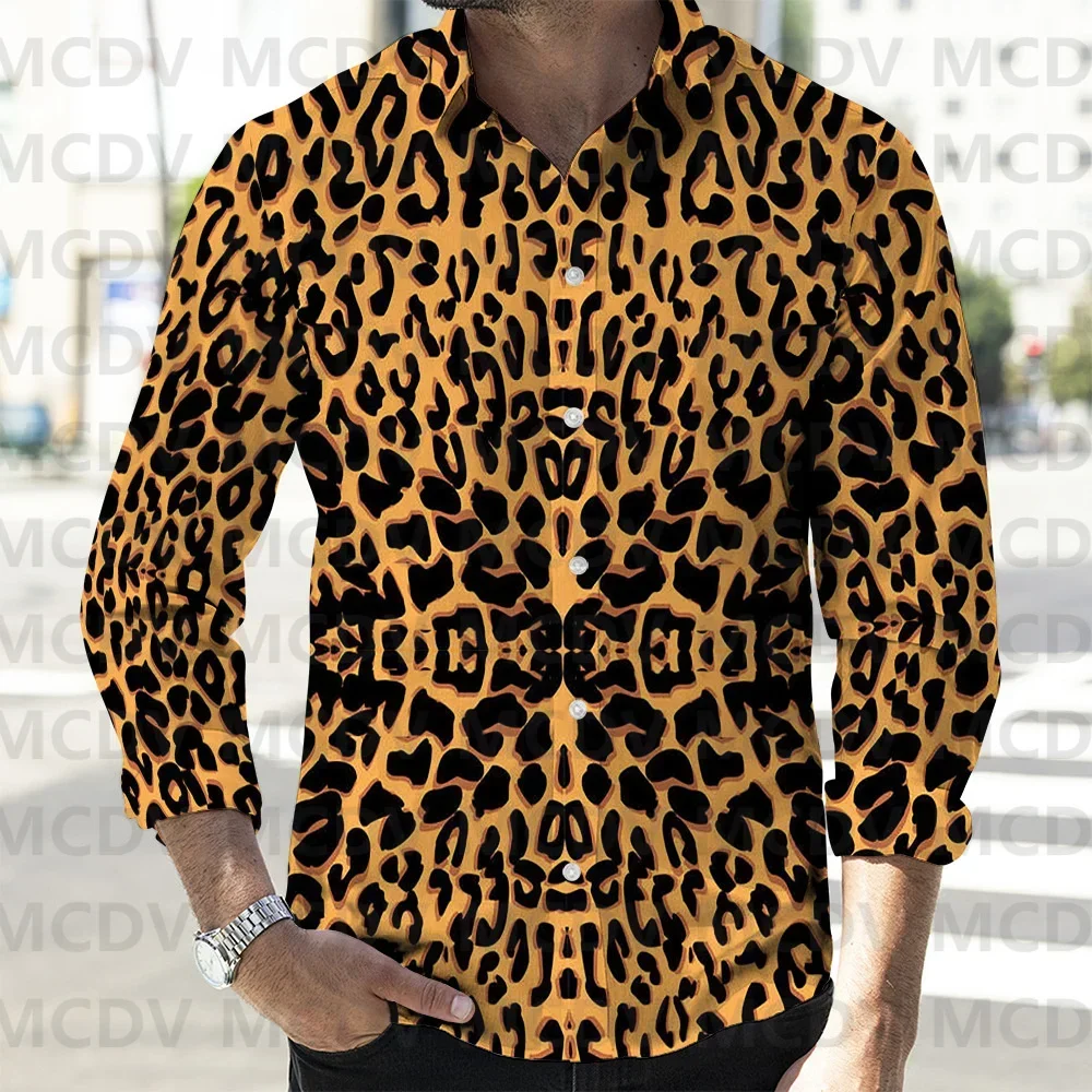 Men's Luxury Leopard 3D Printed Casual Long Sleeved Shirt Button Down Shirts Spring Mens Casual Lapel Shirt
Men's Luxury Leopard 3D Printed Casual Long Sleeved Shirt Button Down Shirts Spring Mens Casual Lapel Shirt