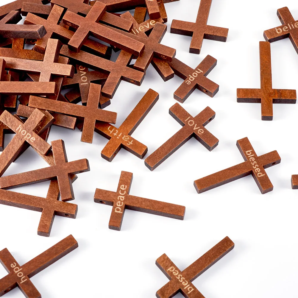 80pcs Wood Cross Pendant with Inspirational Word Decoration Making Kit with Ball Chain DIY Necklace Jewelry Making Accessories
80pcs Wood Cross Pendant with Inspirational Word Decoration Making Kit with Ball Chain DIY Necklace Jewelry Making Accessories