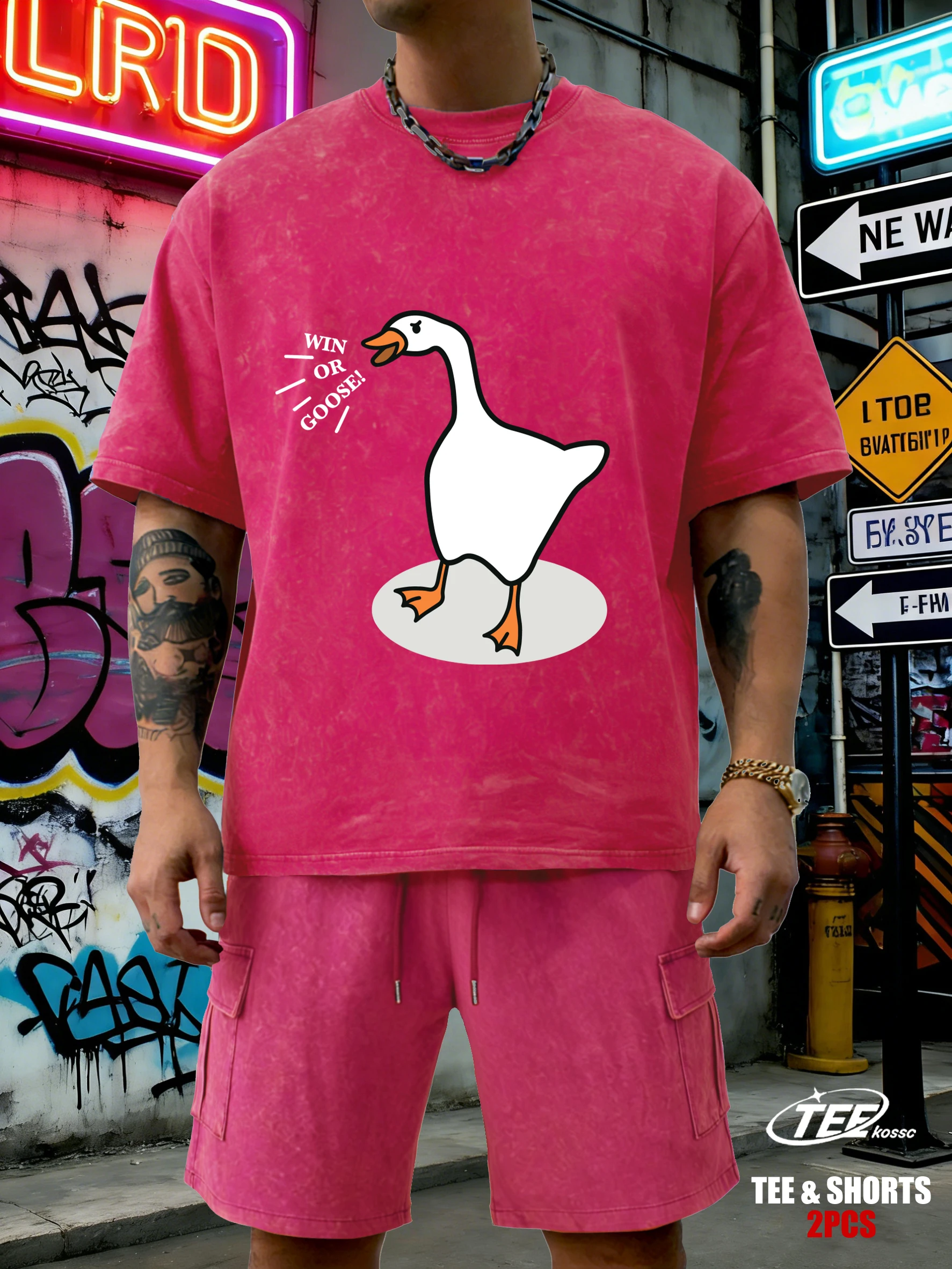 Футболка Win Or Goose Design с эффектом потертости, мужская летняя дышащая футболка с круглым вырезом, комплект с шортами, хлопковая, свободного кроя, с коротким рукавом, унисекс, мягкая.
Футболка Win Or Goose Design с эффектом потертости, мужская летняя дышащая футболка с круглым вырезом, комплект с шортами, хлопковая, свободного кроя, с коротким рукавом, унисекс, мягкая.