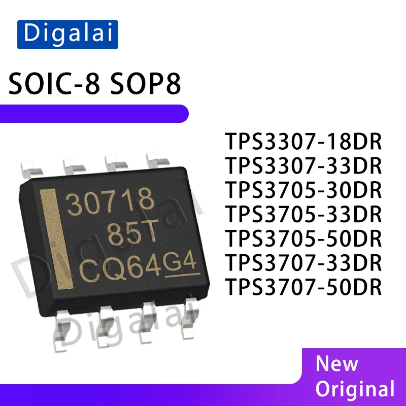 100%NEW 2pcs Original TPS3307-18DR 33DR TPS3705-30DR 33DR 50DR TPS3707-33DR TPS3707-50DR Monitor and reset chip SOIC-8 SOP8
100%NEW 2pcs Original TPS3307-18DR 33DR TPS3705-30DR 33DR 50DR TPS3707-33DR TPS3707-50DR Monitor and reset chip SOIC-8 SOP8