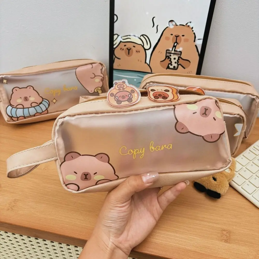 Канцелярские принадлежности Kawaii Capybara пенал ПВХ милая мультяшная сумка для ручек креативная эстетичная канцелярская сумка подарок
Канцелярские принадлежности Kawaii Capybara пенал ПВХ милая мультяшная сумка для ручек креативная эстетичная канцелярская сумка подарок