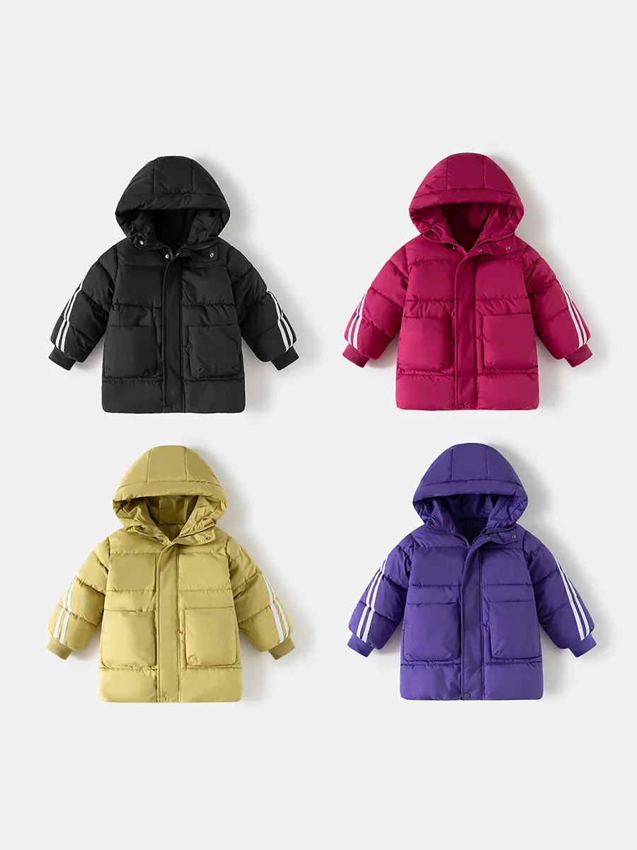Детское зимнее хлопковое пальто с капюшоном средней длины в спортивную полоску унисекс, толстая стеганая куртка, детская термобелье для мальчиков и девочек
Детское зимнее хлопковое пальто с капюшоном средней длины в спортивную полоску унисекс, толстая стеганая куртка, детская термобелье для мальчиков и девочек