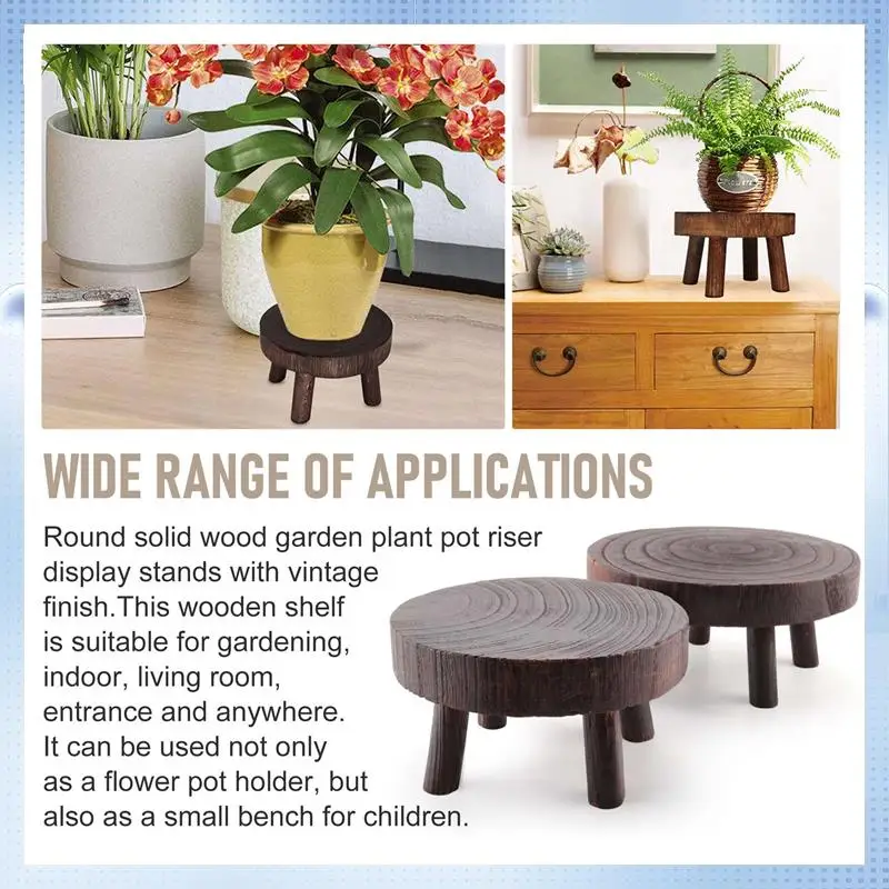AD-2Pcs Mini Wooden Stool Flower Display Stand, Potted Plant Shelf Bonsai Rack, Vintage Wood Grain Garden Plant Pot Stand
AD-2Pcs Mini Wooden Stool Flower Display Stand, Potted Plant Shelf Bonsai Rack, Vintage Wood Grain Garden Plant Pot Stand