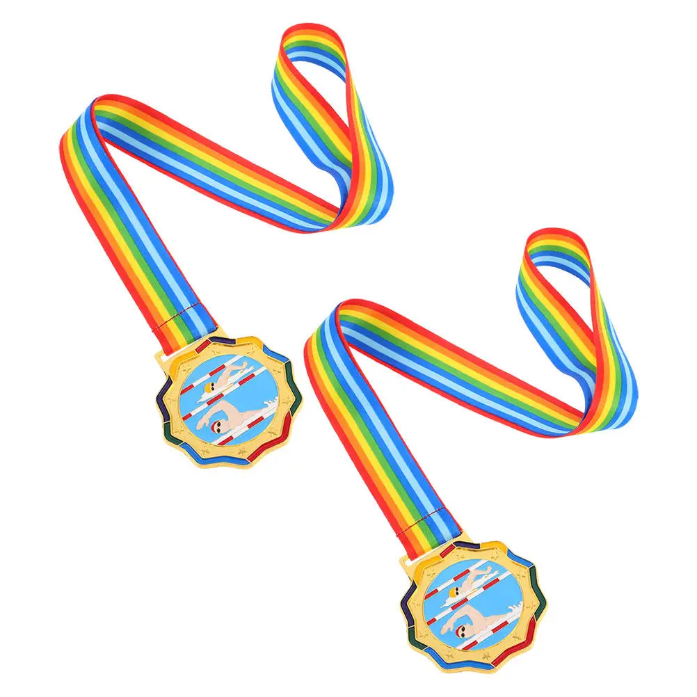 2Pcs Swimming Medals Metal Award Medals Neck Ribbons Sports Tournaments Competitions School Events Medal Sport
2Pcs Swimming Medals Metal Award Medals Neck Ribbons Sports Tournaments Competitions School Events Medal Sport
