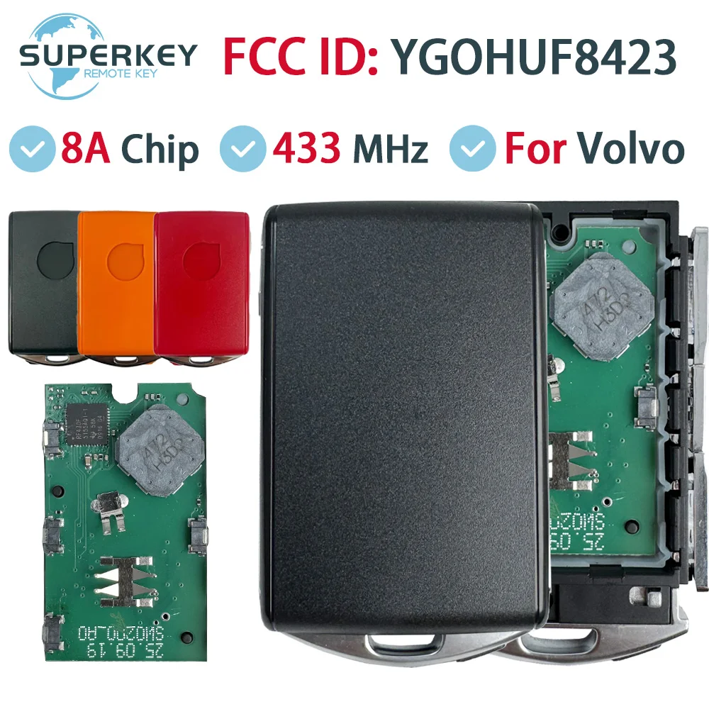 YGOHUF8423 For Volvo XC60 XC90 S90 S60 S40 2016 2017 2018 2020 Keyless Smart Car Key With 433Mhz 8A Chip 4008C-HUF8423 HUF8423
YGOHUF8423 For Volvo XC60 XC90 S90 S60 S40 2016 2017 2018 2020 Keyless Smart Car Key With 433Mhz 8A Chip 4008C-HUF8423 HUF8423