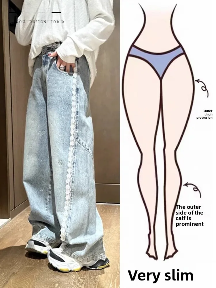 Джинсы свободного покроя с высокой талией, прямые джинсы, женские летние новые утягивающие длинные брюки с кружевным дизайном, повседневные Ele Faion
Джинсы свободного покроя с высокой талией, прямые джинсы, женские летние новые утягивающие длинные брюки с кружевным дизайном, повседневные Ele Faion