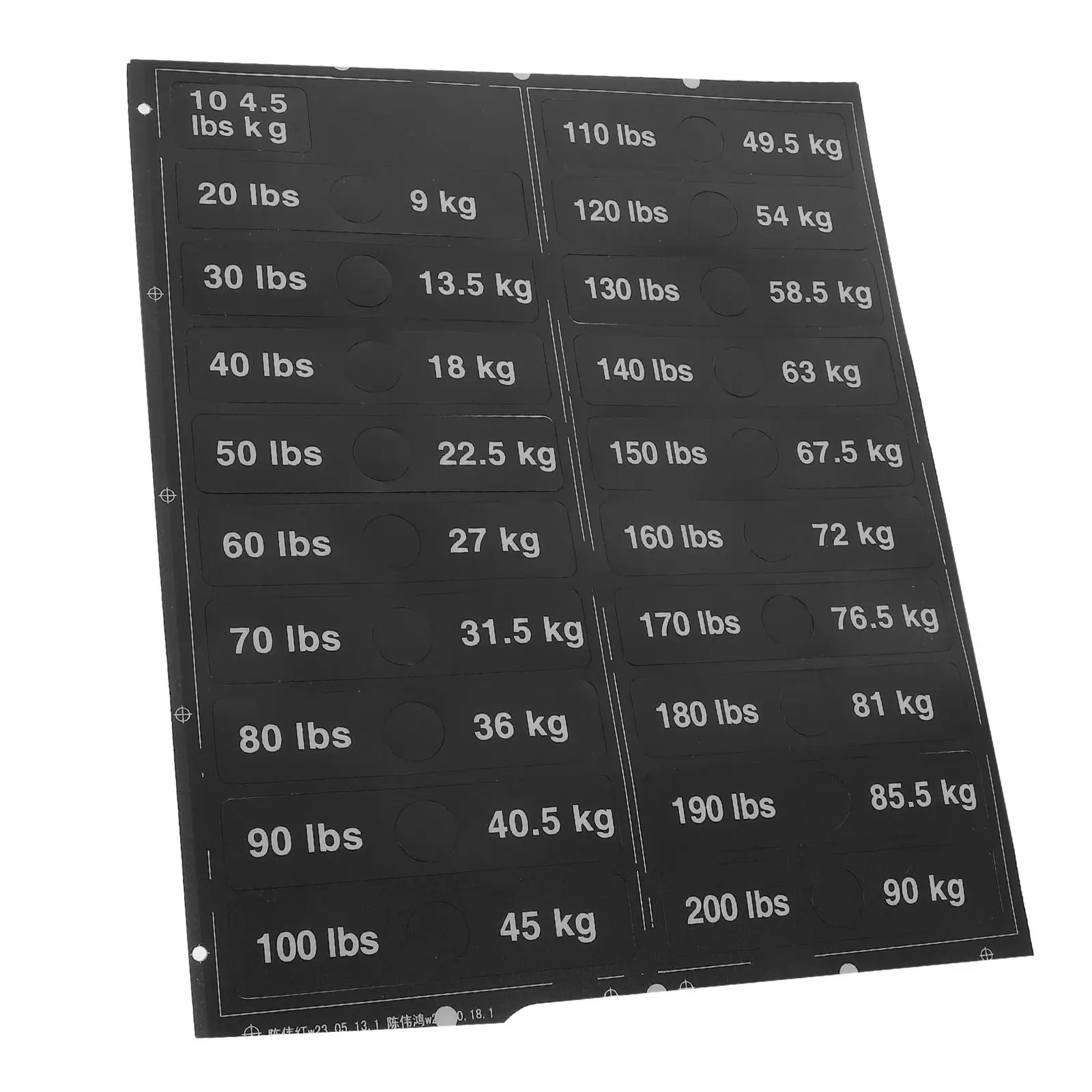 Weight Sticker for Gym Equipment 5-100kg Black Tags Fitness Weighting Block Sheets Small Labels Long Lasting Easy Apply
Weight Sticker for Gym Equipment 5-100kg Black Tags Fitness Weighting Block Sheets Small Labels Long Lasting Easy Apply