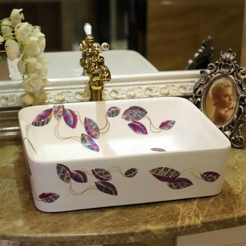 Rectangular shape Europe style china washbasin sink Jingdezhen Art Counter Top ceramic bathroom sink china antique ceramic sink
Rectangular shape Europe style china washbasin sink Jingdezhen Art Counter Top ceramic bathroom sink china antique ceramic sink