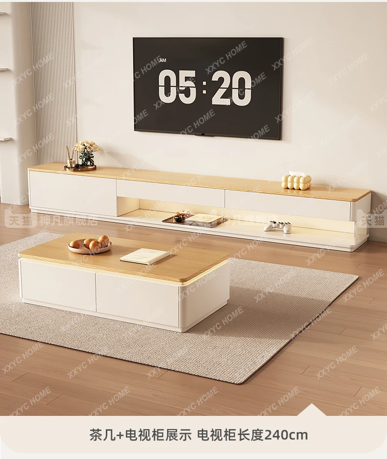 L style TV, floor-to-ceiling home use, light luxury and high-end sense, cabinet coffee table combination
L style TV, floor-to-ceiling home use, light luxury and high-end sense, cabinet coffee table combination