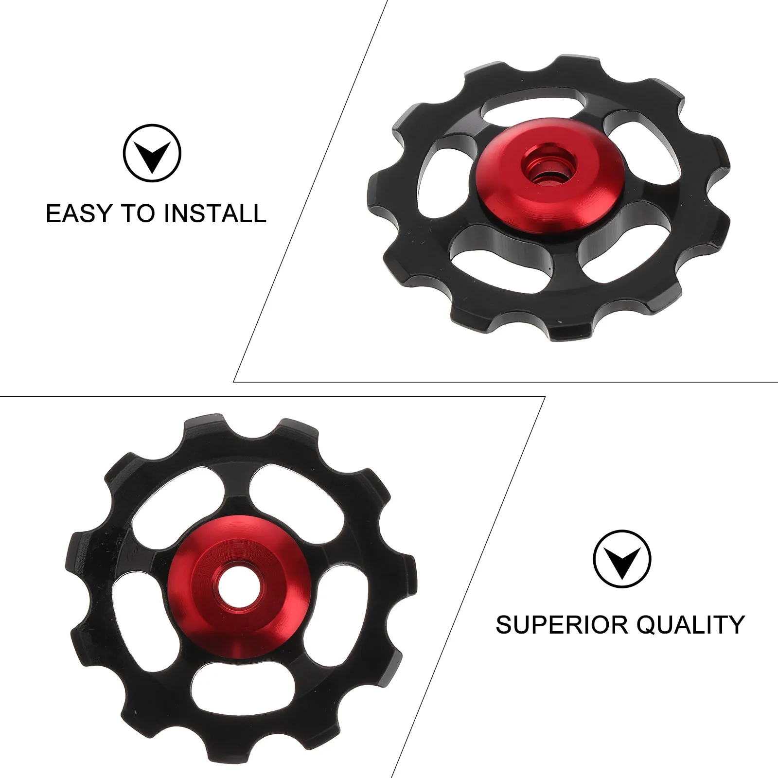 2pcs Rear Pulley 11T Mountain Bike Derailleur Pulley Aluminum Guide Wheel for Mountain Bike Cycling Durable Long
2pcs Rear Pulley 11T Mountain Bike Derailleur Pulley Aluminum Guide Wheel for Mountain Bike Cycling Durable Long