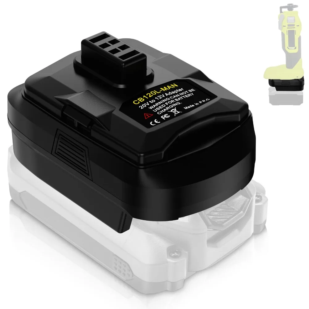 CB120L-MAN Battery Adapter Converter for Craftsman 20V Lithium Batteries Compatible with For Ryobi 12V Lithium-ion Battery Tools
CB120L-MAN Battery Adapter Converter for Craftsman 20V Lithium Batteries Compatible with For Ryobi 12V Lithium-ion Battery Tools