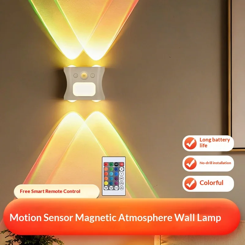Smart RGB Gradient Ambient Night Light Magnetic Rechargeable Motion Sensor Cat Eye Wall Spotlight for Home Bedroom Indoor Decor
Smart RGB Gradient Ambient Night Light Magnetic Rechargeable Motion Sensor Cat Eye Wall Spotlight for Home Bedroom Indoor Decor