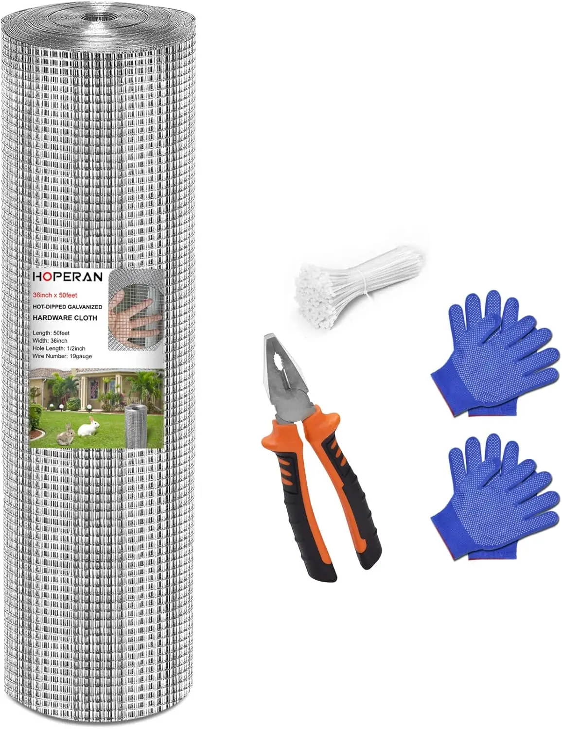 1/2 Inch 36x50 ft Galvanized Chicken Wire Fencing Mesh for Garden, Poultry, Rabbit Protection
1/2 Inch 36x50 ft Galvanized Chicken Wire Fencing Mesh for Garden, Poultry, Rabbit Protection