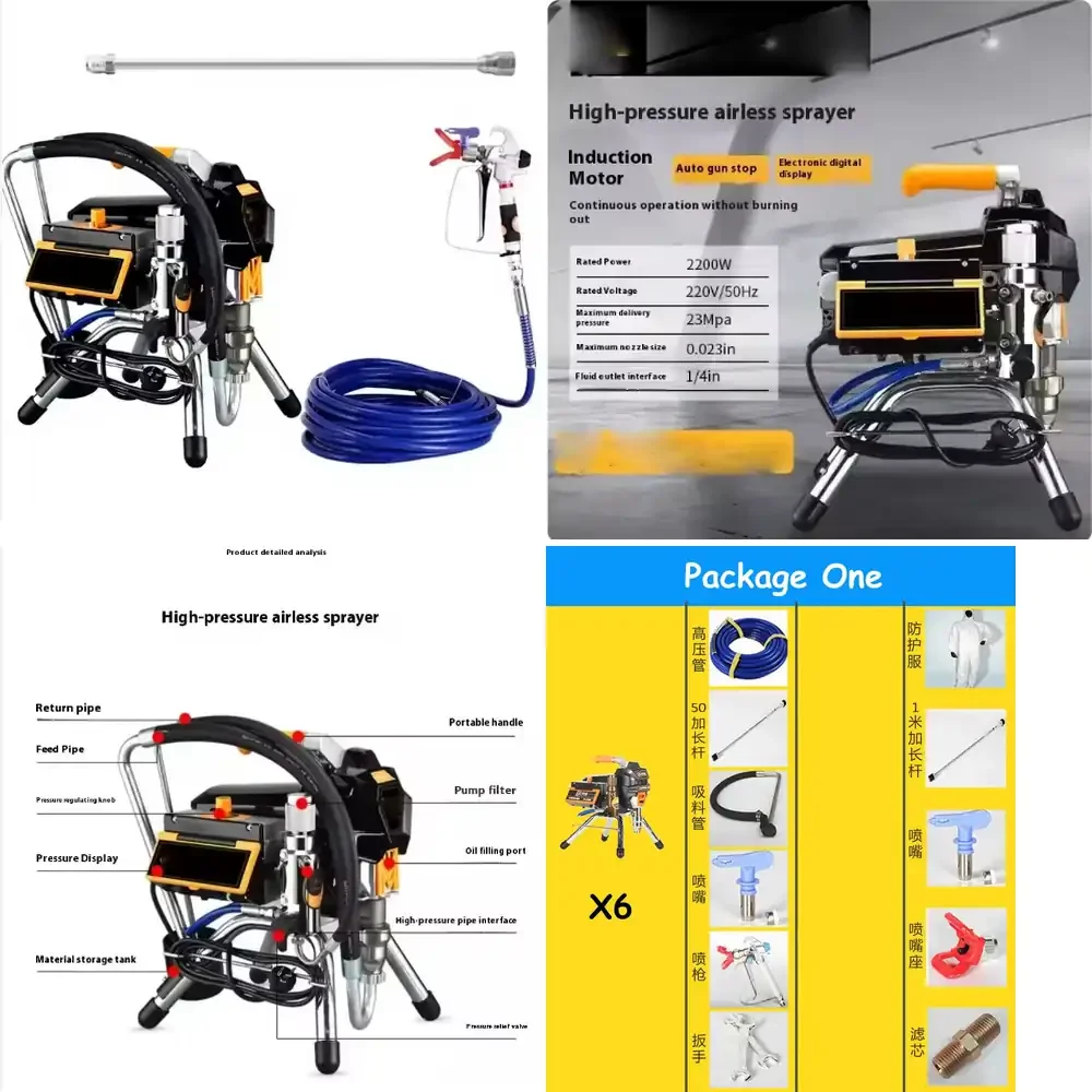 High Pressure Airless Painting Machine X6 Professional Airless Spray
High Pressure Airless Painting Machine X6 Professional Airless Spray