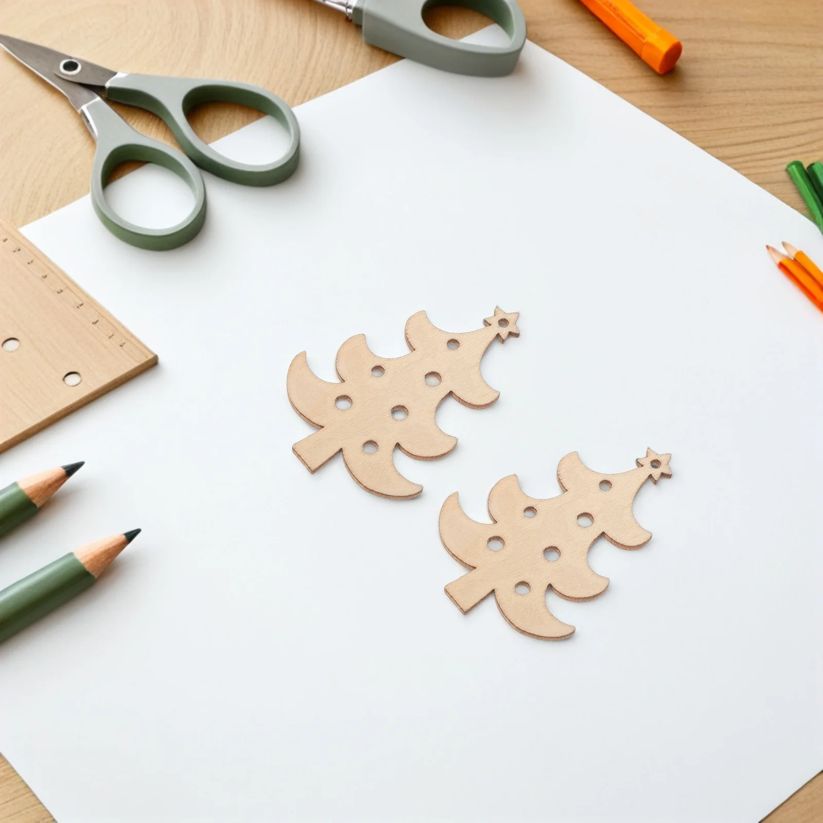 40Pcs Christmas Tree Wood Cutouts Unfinished DIY Paintable Ornament Blanks for Holiday Craft Rustic Decorations
40Pcs Christmas Tree Wood Cutouts Unfinished DIY Paintable Ornament Blanks for Holiday Craft Rustic Decorations