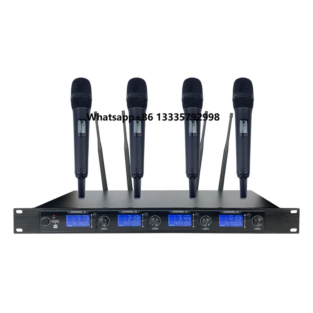 MY MIC DWX04-2 New Arrival 4 Channels Handheld Uhf Wireless Microphone Professional Microphone for Church
MY MIC DWX04-2 New Arrival 4 Channels Handheld Uhf Wireless Microphone Professional Microphone for Church