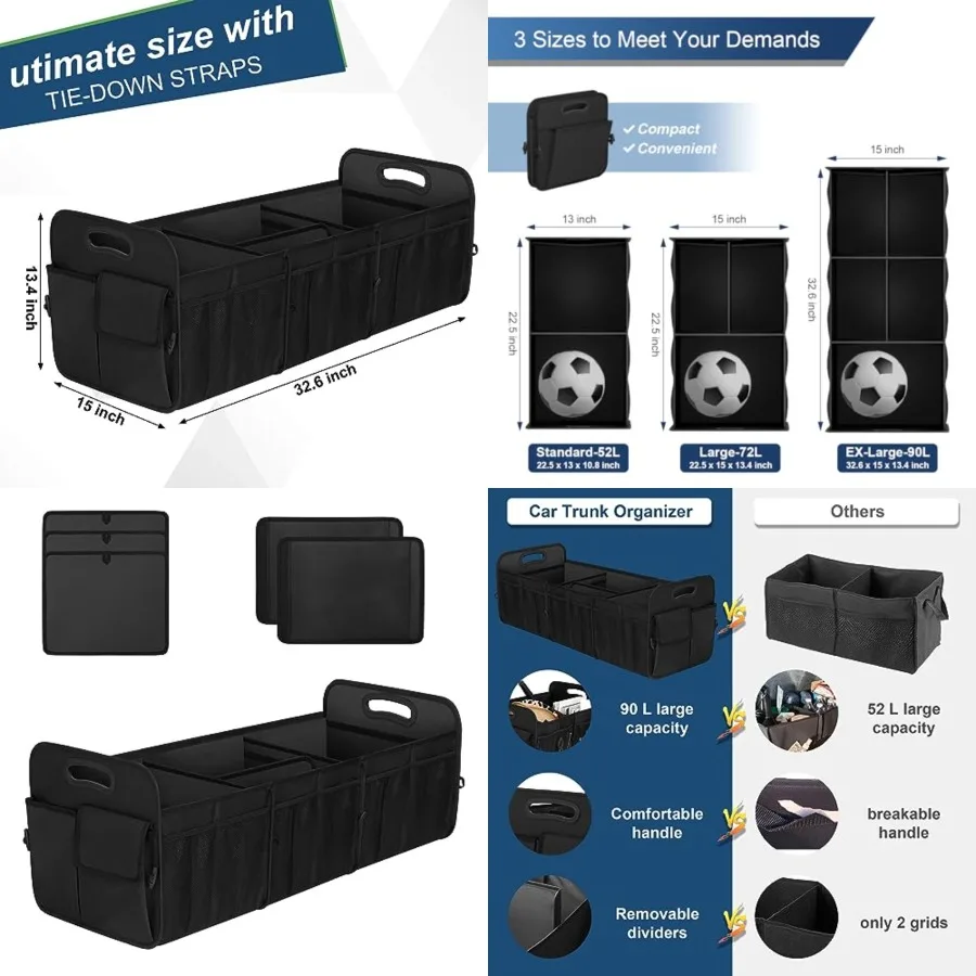 Capacity Trunk Organizer, Waterproof Car Accessory, Non-Slip, Foldable, Suitable for All Vehicles
Capacity Trunk Organizer, Waterproof Car Accessory, Non-Slip, Foldable, Suitable for All Vehicles