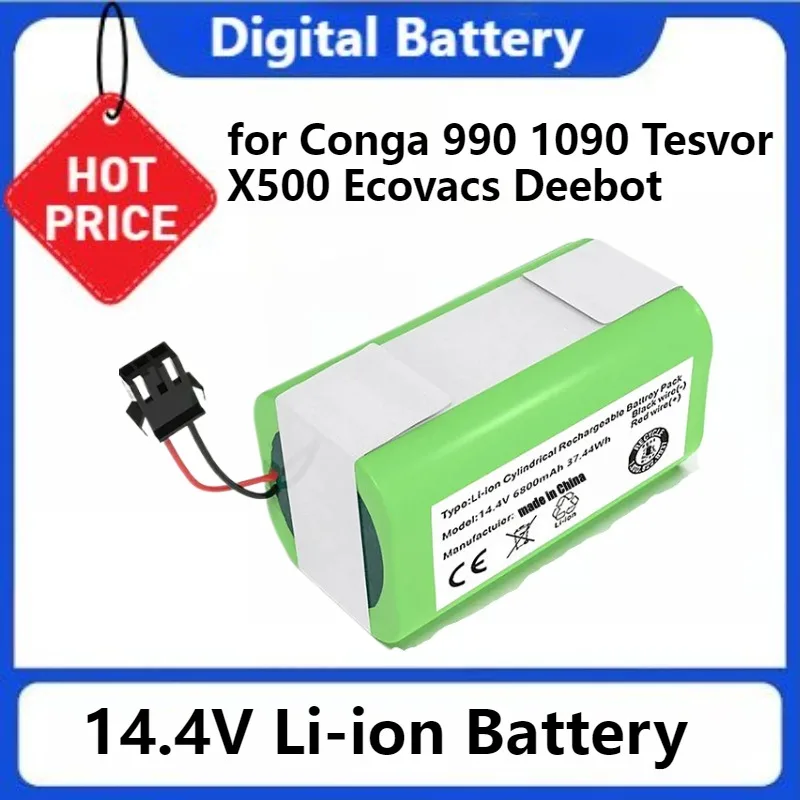 18650 for Conga 990 1090 Tesvor X500 Ecovacs Deebot N79 N79S DN622 Eufy RoboVac 11 11S RoboVac 30 14.4V Li-ion Battery
18650 for Conga 990 1090 Tesvor X500 Ecovacs Deebot N79 N79S DN622 Eufy RoboVac 11 11S RoboVac 30 14.4V Li-ion Battery