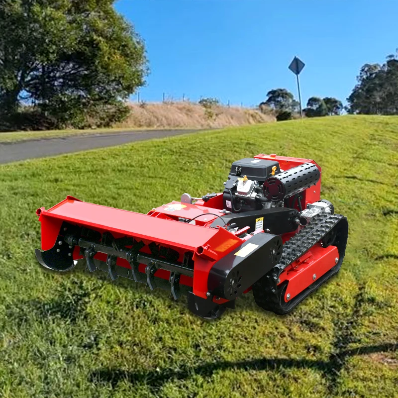 Self-Propelled Petrol Lawnmower with 24V Remote Control 500mm Robot Flail Mower Crawler Mowers for Grass Cutting
Self-Propelled Petrol Lawnmower with 24V Remote Control 500mm Robot Flail Mower Crawler Mowers for Grass Cutting