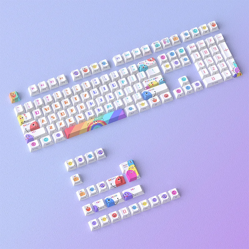 Skittles keycaps Original height 126 small Full set of PBT material Sublimation side engraving luminous
Skittles keycaps Original height 126 small Full set of PBT material Sublimation side engraving luminous