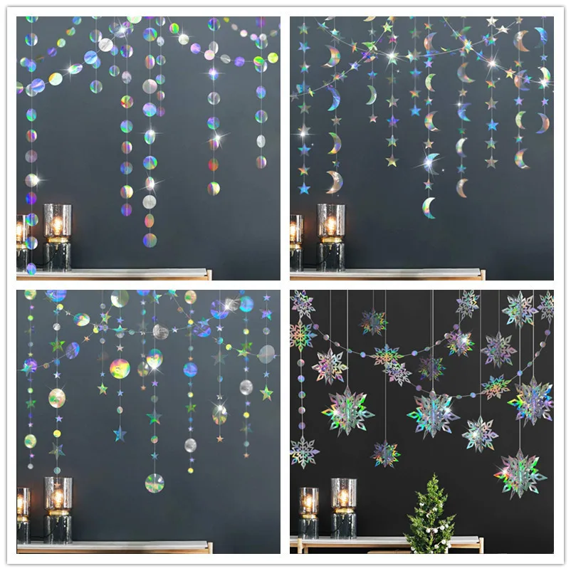 Laser Silver Paper Star Garland Banner Happy Birthday Party Decoration Girl Boy Baby Shower Wedding Christmas Wall Hanging Decor
Laser Silver Paper Star Garland Banner Happy Birthday Party Decoration Girl Boy Baby Shower Wedding Christmas Wall Hanging Decor