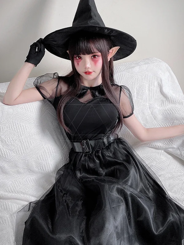 Halloween Black Wizard Witch Dress Party Bar Women's Costume Traditional Chinese Ethnic Stage Clothing Fashionable Spring
Halloween Black Wizard Witch Dress Party Bar Women's Costume Traditional Chinese Ethnic Stage Clothing Fashionable Spring