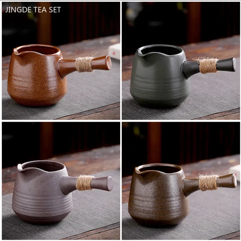 1Pc Rough Pottery Side Handle Fair Cup Chinese Handmade Retro Teapot Traditional Ceramic Tea Set Custom Home Tea Dispenser
1Pc Rough Pottery Side Handle Fair Cup Chinese Handmade Retro Teapot Traditional Ceramic Tea Set Custom Home Tea Dispenser
