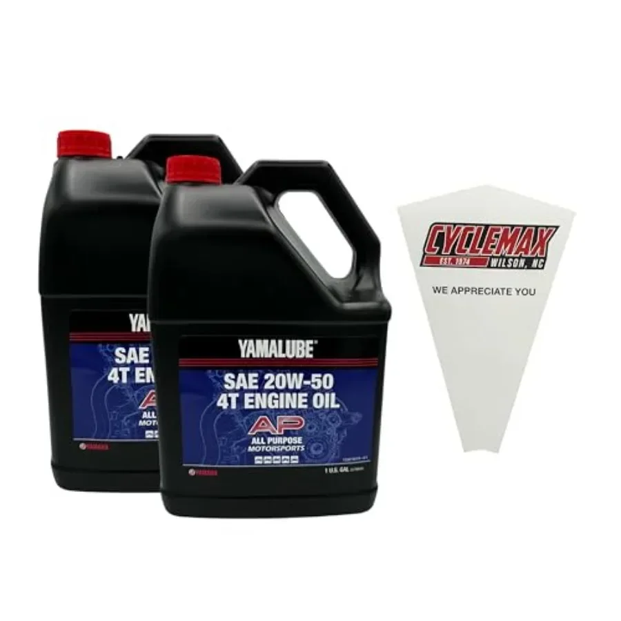 Two Pack for motorcycle engines: synthetic blend 20W-50 oil, black, high-temp stability and wear protection
Two Pack for motorcycle engines: synthetic blend 20W-50 oil, black, high-temp stability and wear protection