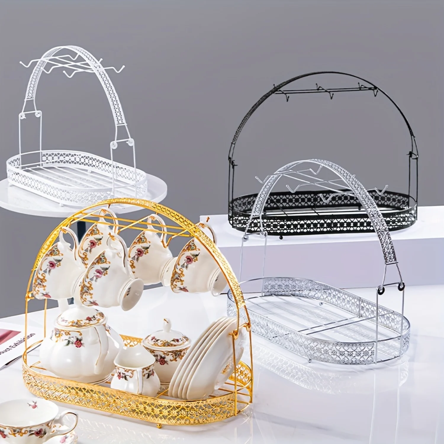 Mug Hook, Nordic Style Coffee Cup Rack, Simple Countertop Six Cup Rack, Oval Basket, For Kitchen, Hotel And Restaurant, Kitche
Mug Hook, Nordic Style Coffee Cup Rack, Simple Countertop Six Cup Rack, Oval Basket, For Kitchen, Hotel And Restaurant, Kitche