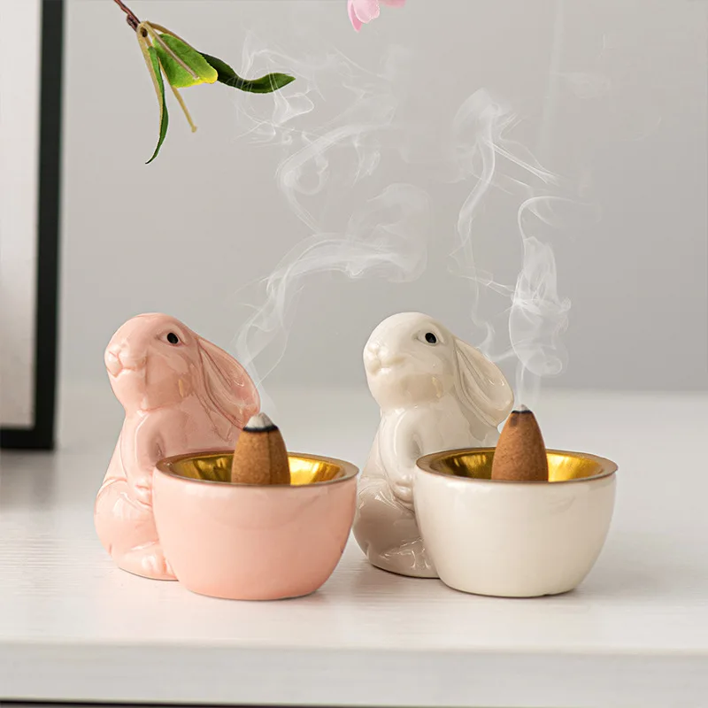 Ceramic Rabbit Crafts Cute Rabbit Incense Burner Middle East Arab Festival Aromatherapy Burner European Home Decoration
Ceramic Rabbit Crafts Cute Rabbit Incense Burner Middle East Arab Festival Aromatherapy Burner European Home Decoration