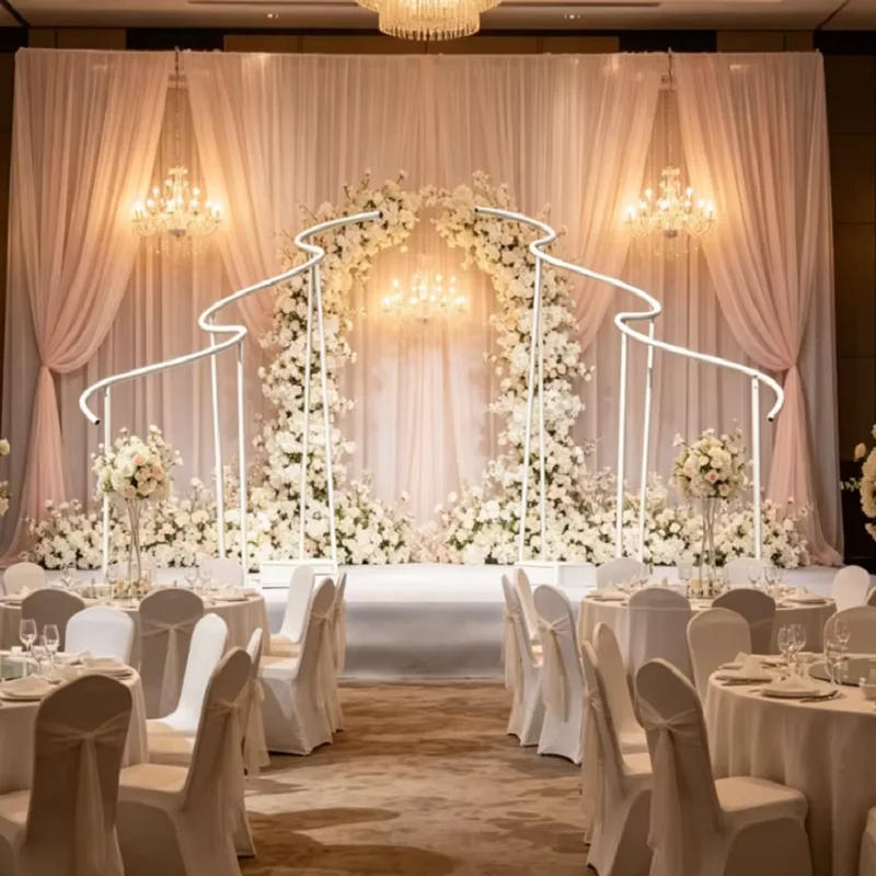 Luxury Wave Shape Frame Outdoor Party Event Decoration Arch Backdrop Stand Customized Wedding Party Supply Store Store
Luxury Wave Shape Frame Outdoor Party Event Decoration Arch Backdrop Stand Customized Wedding Party Supply Store Store