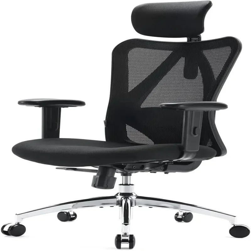Adjustable Ergonomic Office Chair with Headrest, 2D Armrests, and Lumbar Support for Big and Tall Users
Adjustable Ergonomic Office Chair with Headrest, 2D Armrests, and Lumbar Support for Big and Tall Users