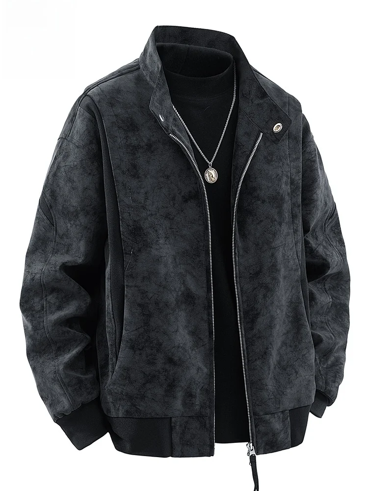 Мужская повседневная куртка из искусственной кожи в стиле ретро с эффектом тай-дай, воротник-стойка, весна-осень, городской стиль, приталенный крой, на молнии
Мужская повседневная куртка из искусственной кожи в стиле ретро с эффектом тай-дай, воротник-стойка, весна-осень, городской стиль, приталенный крой, на молнии