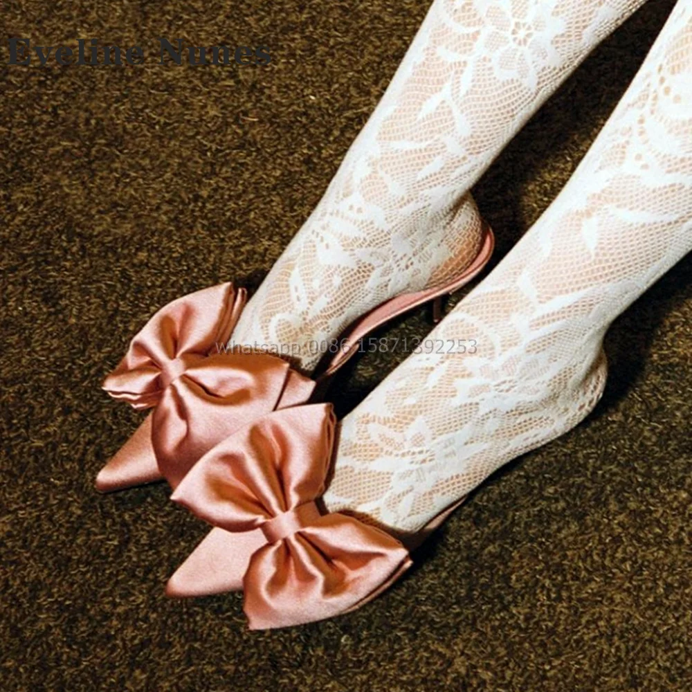 Bow Satin Shallow Pink Slides Pointed Toe Stiletto Solid Large Size Slip On Women Slippers Sweet Party Nifty Shoes 2024 Summer
Bow Satin Shallow Pink Slides Pointed Toe Stiletto Solid Large Size Slip On Women Slippers Sweet Party Nifty Shoes 2024 Summer