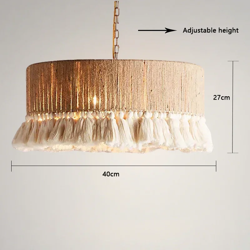 Bohemian Vintage Hemp Rope Pendant light E27 Tassel Cage Chandelier with Dining Room Kitchen Island Farmhouse Rest hanging light
Bohemian Vintage Hemp Rope Pendant light E27 Tassel Cage Chandelier with Dining Room Kitchen Island Farmhouse Rest hanging light
