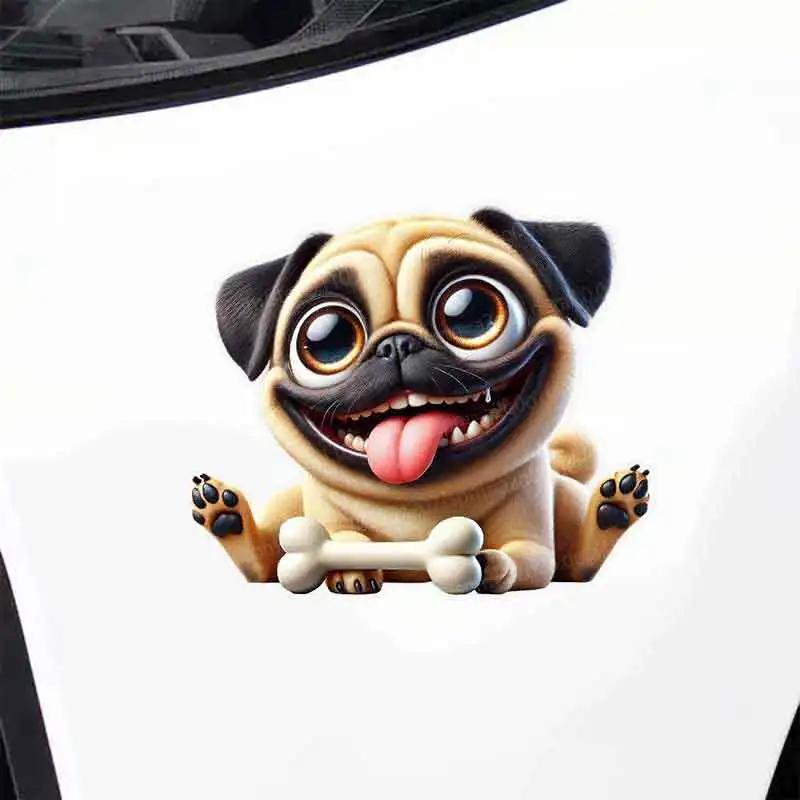 Cute Pug Dog Self-Adhesive Car Sticker Waterproof Design for Rear Window And Bumper Decoration HE134
Cute Pug Dog Self-Adhesive Car Sticker Waterproof Design for Rear Window And Bumper Decoration HE134