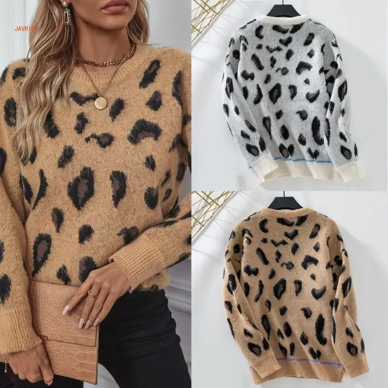Stylish Leopard Pattern Pullover Women's Sweater Comfortable Fuzzy Fabric Knitwear For Casual Outings And Daily Commutes
Stylish Leopard Pattern Pullover Women's Sweater Comfortable Fuzzy Fabric Knitwear For Casual Outings And Daily Commutes