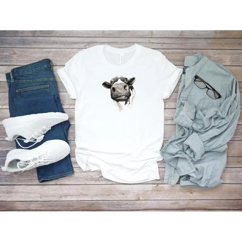 Paint Watercolor Cow Head White Men's T Shirt K133
Paint Watercolor Cow Head White Men's T Shirt K133