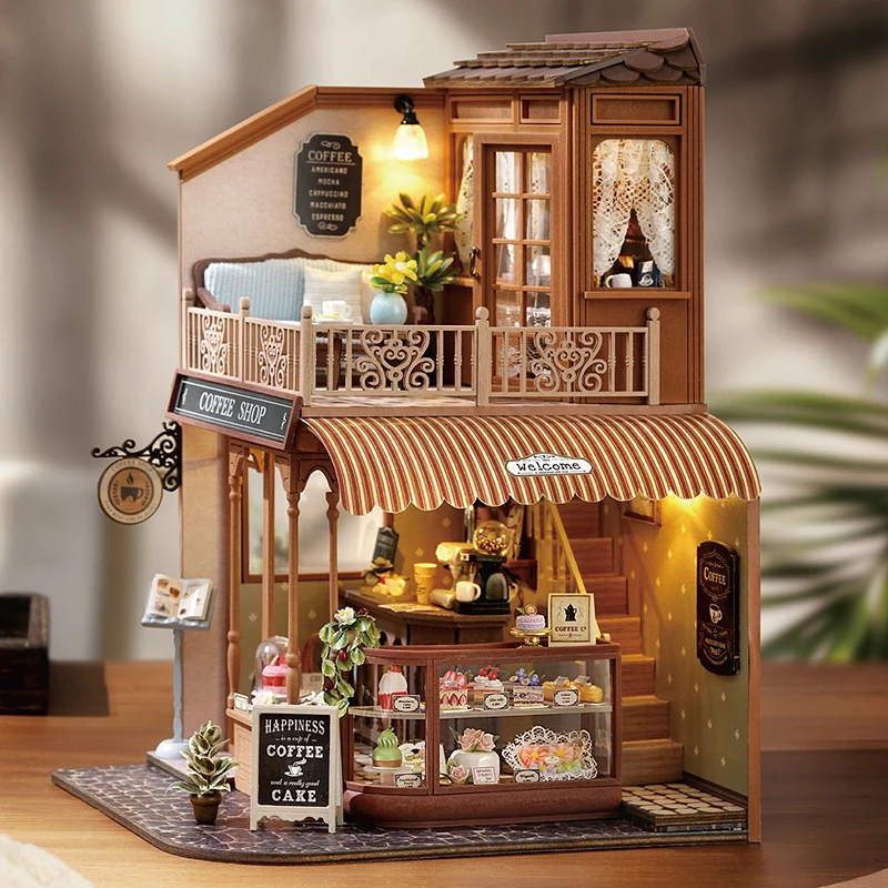 Handmade Wooden Miniature Doll House Kit 3D Puzzle Assembled Building Model Kit With LED Light DollHouses Toy For Christmas Gift
Handmade Wooden Miniature Doll House Kit 3D Puzzle Assembled Building Model Kit With LED Light DollHouses Toy For Christmas Gift