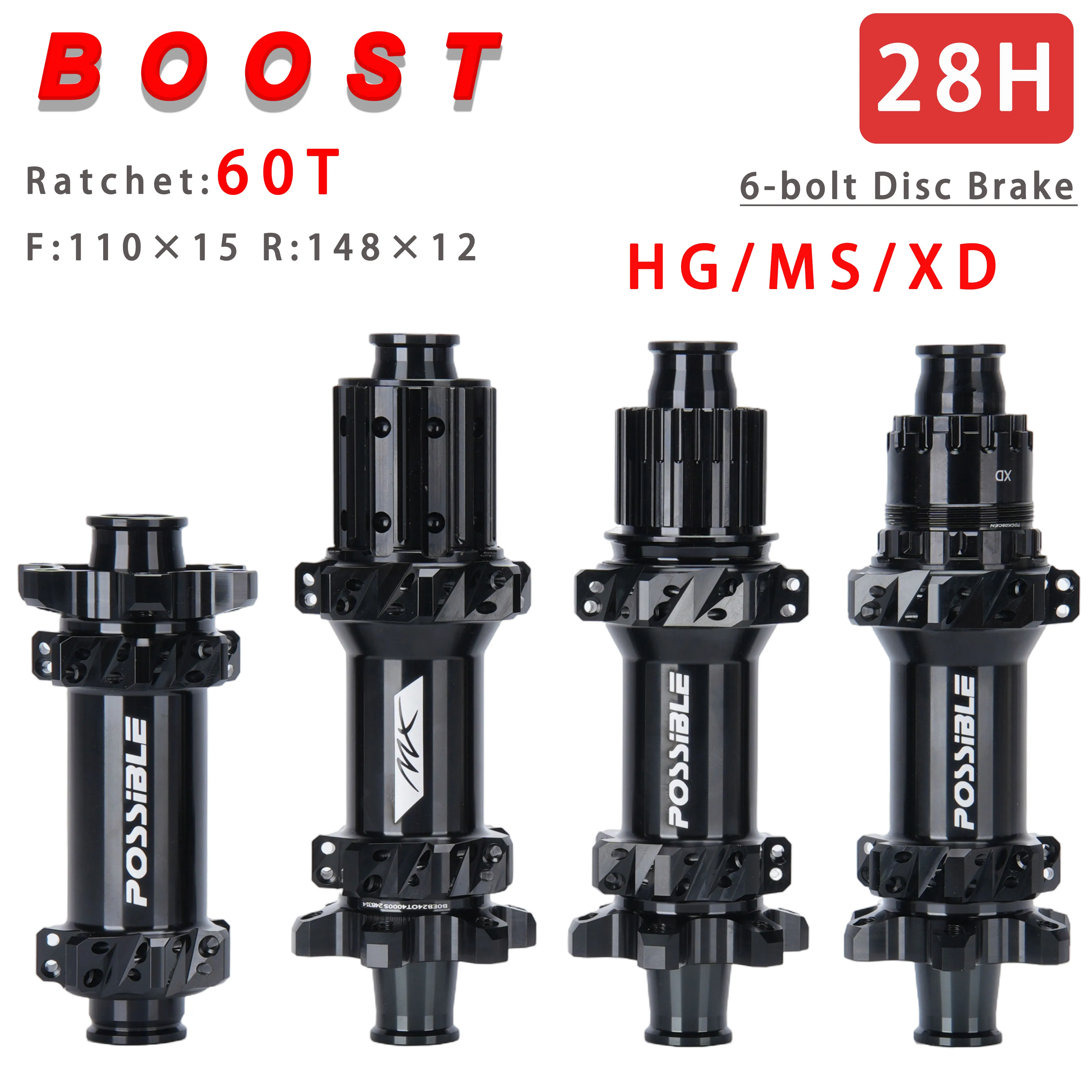 Втулки POSSIBLE MX Boost 60T MTB 28H 6-болтовые дисковые тормоза спереди и сзади для XD/HG/MS Micro Spline F 10X15 R 148X12
Втулки POSSIBLE MX Boost 60T MTB 28H 6-болтовые дисковые тормоза спереди и сзади для XD/HG/MS Micro Spline F 10X15 R 148X12