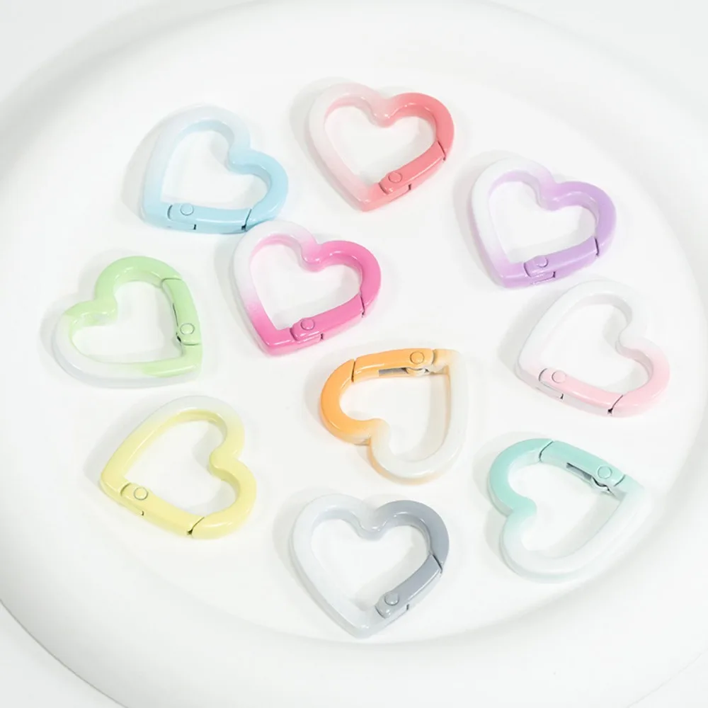 10pcs Colorful Heart Shaped Carabiner Hook Rings Ornament Pendant Keyrings Connecting Buckles Handmade Single Loop
10pcs Colorful Heart Shaped Carabiner Hook Rings Ornament Pendant Keyrings Connecting Buckles Handmade Single Loop