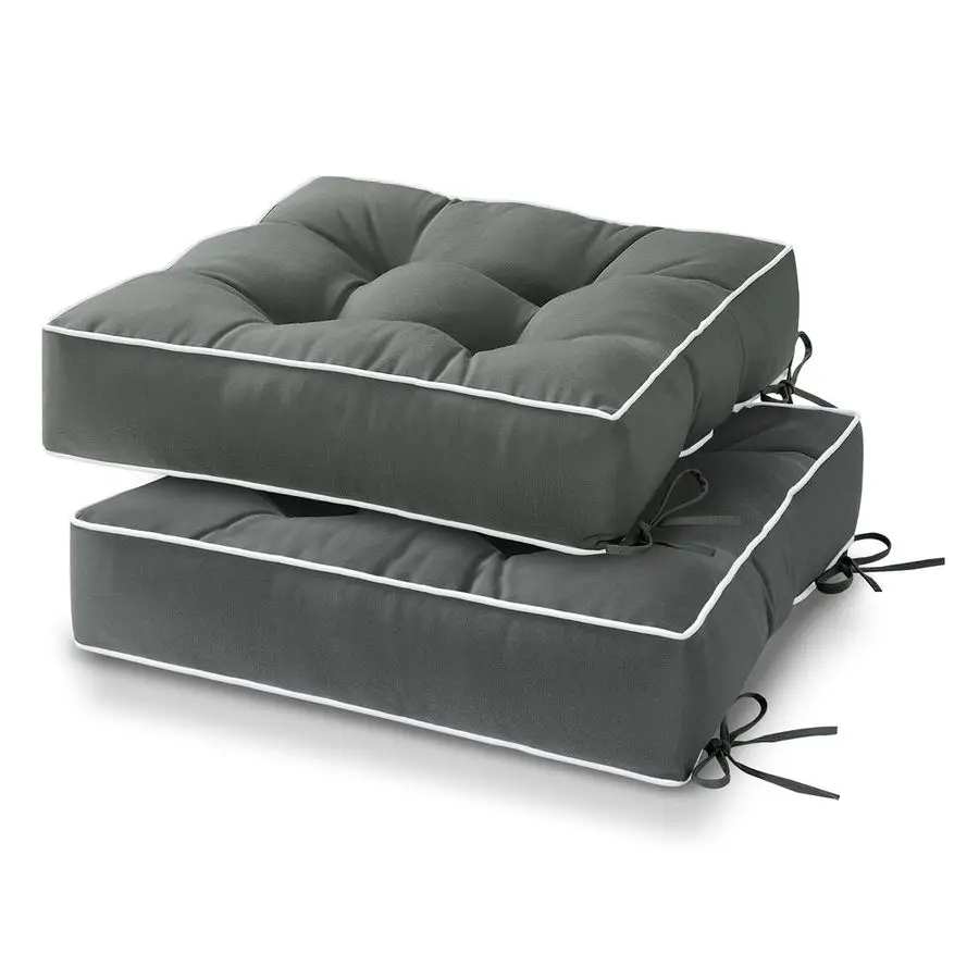 Набор из 2 подушек для уличной мебели, квадратные подушки для садовых стульев с завязками, для патио и газона
Набор из 2 подушек для уличной мебели, квадратные подушки для садовых стульев с завязками, для патио и газона