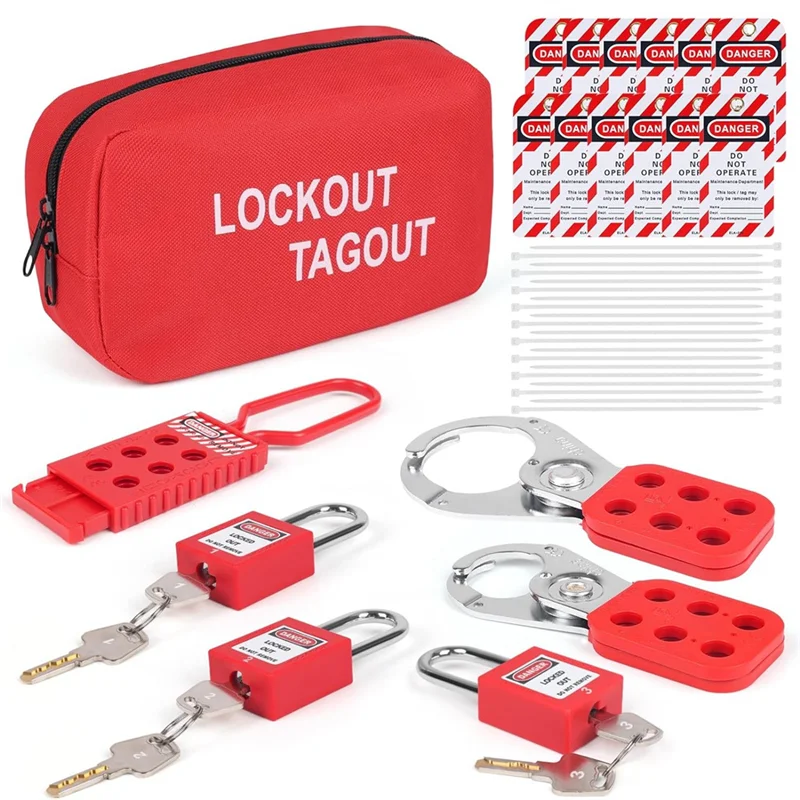 【Superdeals】Lockout Tagout Kit Electrical-Group Lockout Haspstags,Lock Out Industrial Tools 2 Key Per Lock For Facotory Protect
【Superdeals】Lockout Tagout Kit Electrical-Group Lockout Haspstags,Lock Out Industrial Tools 2 Key Per Lock For Facotory Protect