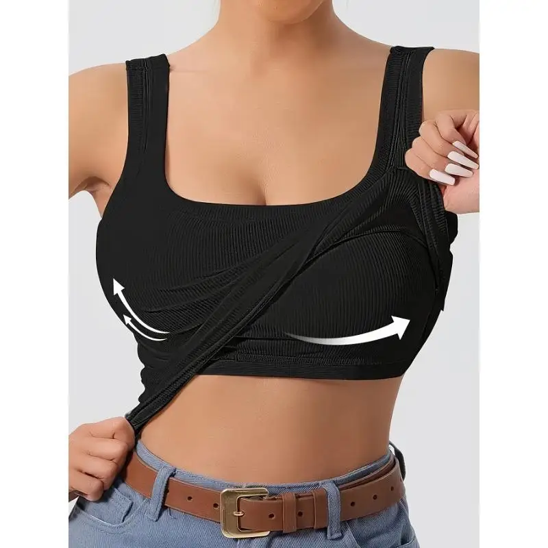 Plus Size 1XL-5XL Women's Casual Solid Color Tank Top Ladies Fashion Sleeveless Comfortable Vest
Plus Size 1XL-5XL Women's Casual Solid Color Tank Top Ladies Fashion Sleeveless Comfortable Vest