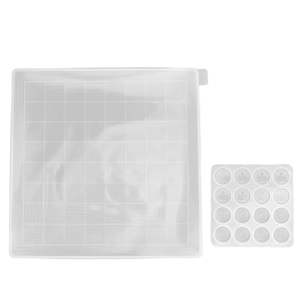 2pcs Resin Casting Mould Transparent Chess Mould Flexible DIY Silicone Mould Silicone Checkers Board Set Family Night
2pcs Resin Casting Mould Transparent Chess Mould Flexible DIY Silicone Mould Silicone Checkers Board Set Family Night