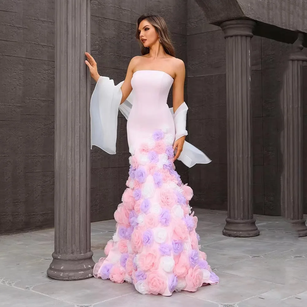 Mermaid Elegant Evening Dress Charming Custom Exquisite Flower Applique Prom Dress Boat Neck Ruched Party Gown вечернее плать
Mermaid Elegant Evening Dress Charming Custom Exquisite Flower Applique Prom Dress Boat Neck Ruched Party Gown вечернее плать
