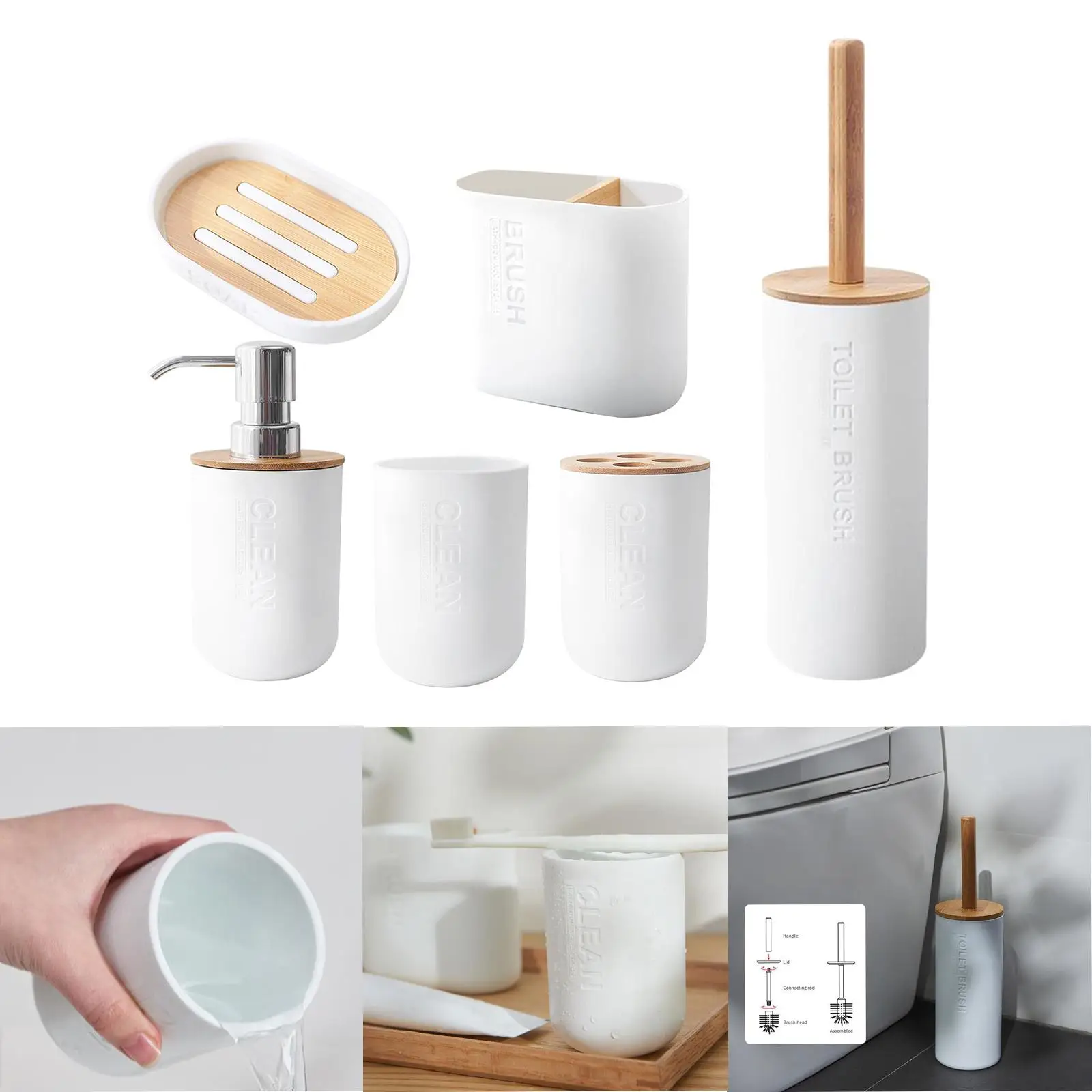 Bathroom Accessories for Hotel Bath Countertop Decor Durable White Color Smooth Easily Clean Dispenser PP Fashionable
Bathroom Accessories for Hotel Bath Countertop Decor Durable White Color Smooth Easily Clean Dispenser PP Fashionable